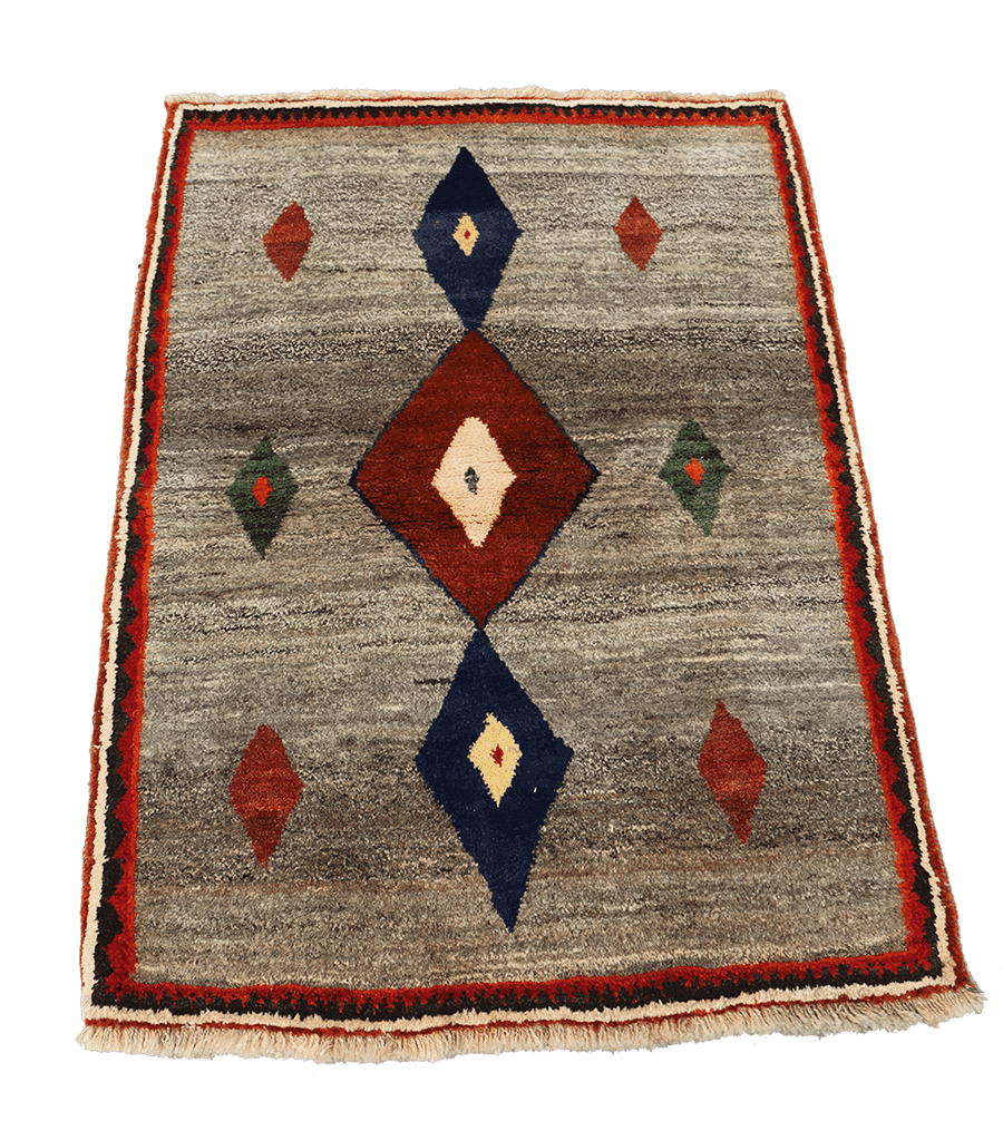 142 x 100 cm Gabbeh Tribal Wool Rugs Handmade Brown - Rugoutlet