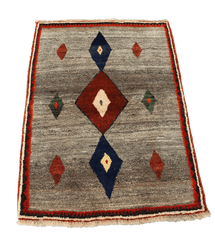 142 x 100 cm Gabbeh Tribal Wool Rugs Handmade Brown - Rugoutlet