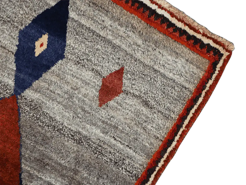 142 x 100 cm Gabbeh Tribal Wool Rugs Handmade Brown - Rugoutlet