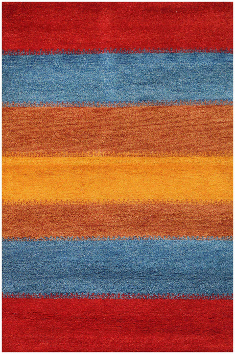 162 x 93 cm Gabbeh Tribal Wool Rugs Handmade Multi Coloured - Rugoutlet