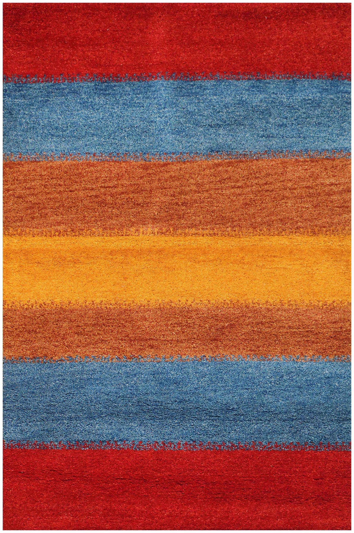 162 x 93 cm Gabbeh Tribal Wool Rugs Handmade Multi Coloured - Rugoutlet