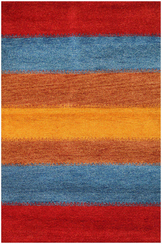 162 x 93 cm Gabbeh Tribal Wool Rugs Handmade Multi Coloured - Rugoutlet