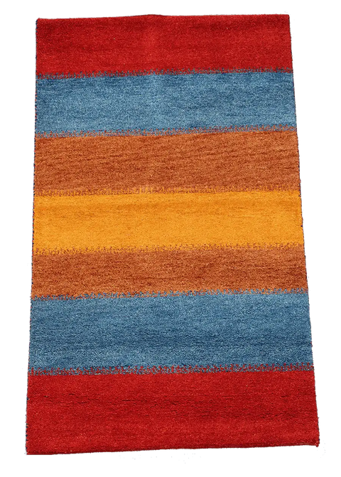 162 x 93 cm Gabbeh Tribal Wool Rugs Handmade Multi Coloured - Rugoutlet