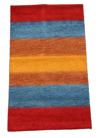 162 x 93 cm Gabbeh Tribal Wool Rugs Handmade Multi Coloured - Rugoutlet