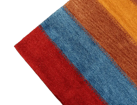 162 x 93 cm Gabbeh Tribal Wool Rugs Handmade Multi Coloured - Rugoutlet