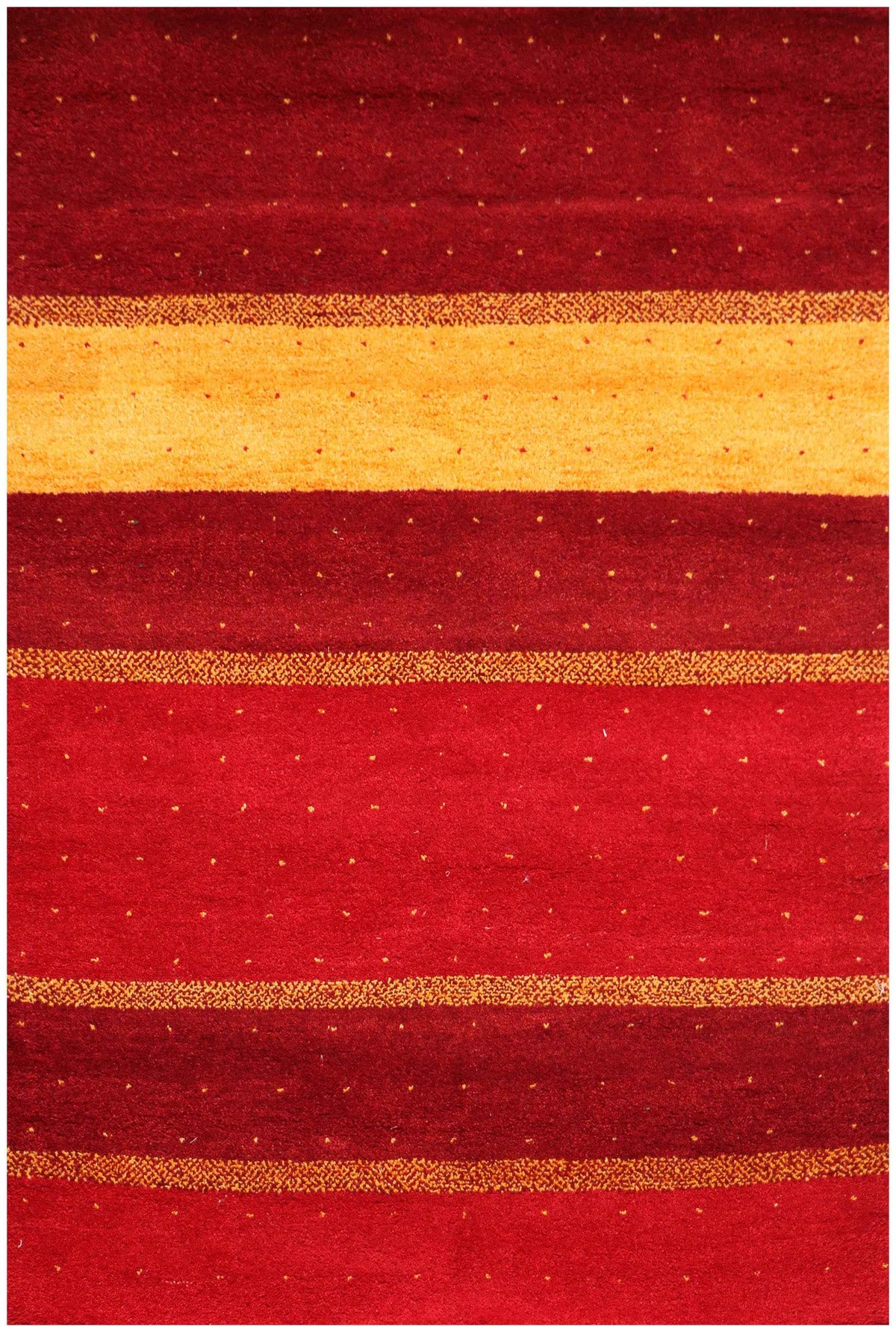 189 x 122 cm Gabbeh Tribal Wool Rug Hand-Knotted Red Colour - Rugoutlet