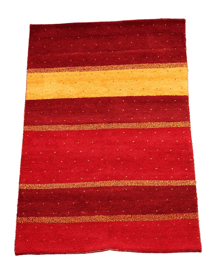 189 x 122 cm Gabbeh Tribal Wool Rug Hand-Knotted Red Colour - Rugoutlet