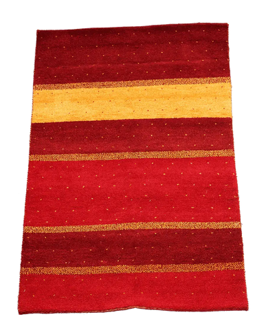 189 x 122 cm Gabbeh Tribal Wool Rug Hand-Knotted Red Colour - Rugoutlet