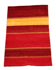 189 x 122 cm Gabbeh Tribal Wool Rug Hand-Knotted Red Colour - Rugoutlet