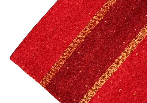 189 x 122 cm Gabbeh Tribal Wool Rug Hand-Knotted Red Colour - Rugoutlet