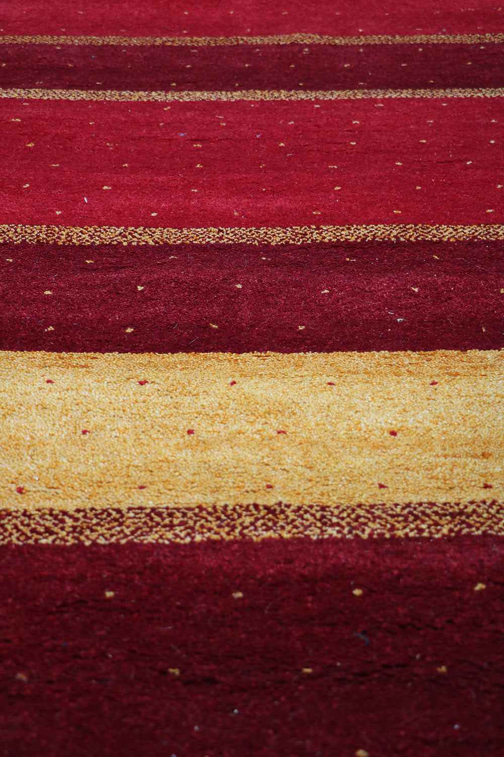 189 x 122 cm Gabbeh Tribal Wool Rug Hand-Knotted Red Colour - Rugoutlet