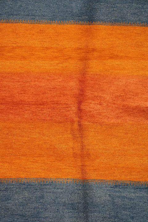 203 x 142 cm Gabbeh Tribal Wool Rug Hand-Knotted Yellow Grey - Rugoutlet