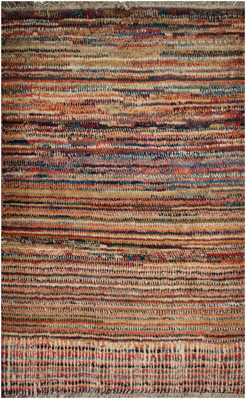 125x100 cm Multi-coloured Tribal wool Gabbeh rug - Rugoutlet