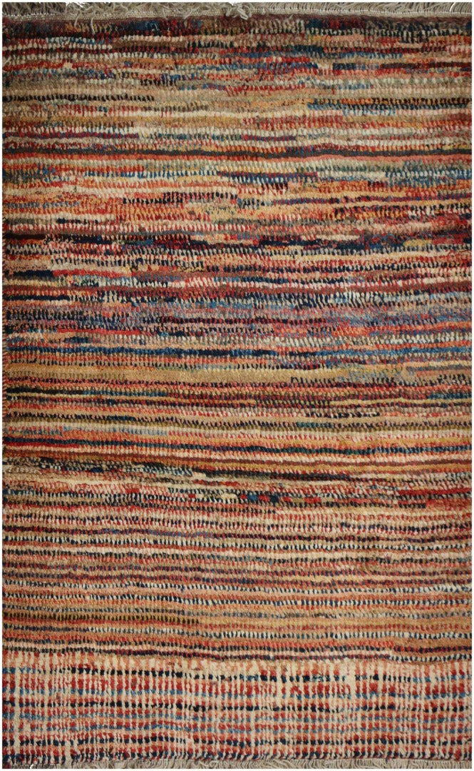 125x100 cm Multi-coloured Tribal wool Gabbeh rug - Rugoutlet