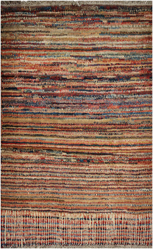Multi coloured tribal rug