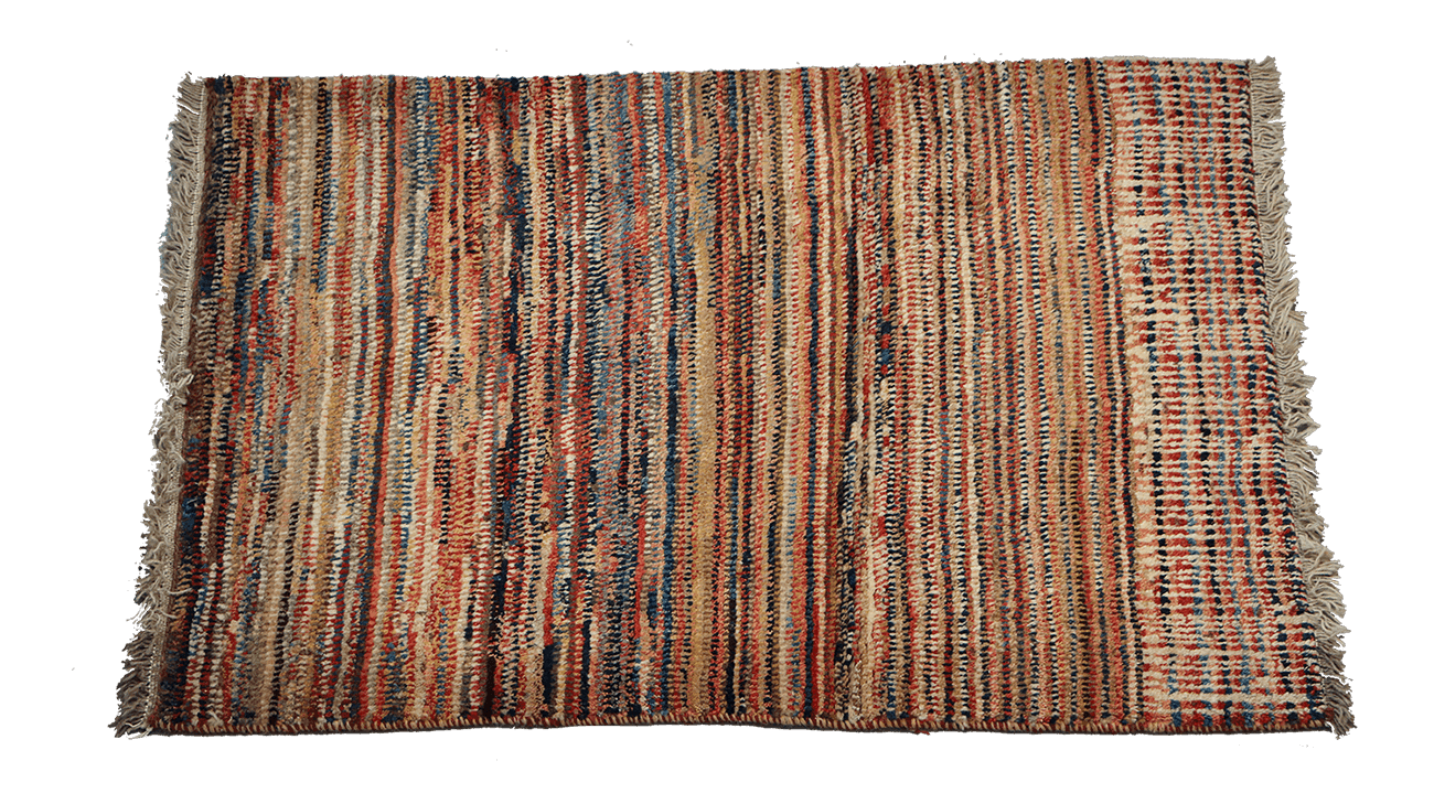 Unique multi coloured gabbeh rug
