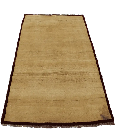 200 x 120 cm Gabbeh Tribal Wool Rug Hand-Knotted Beige Colour - Rugoutlet