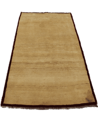 200 x 120 cm Gabbeh Tribal Wool Rug Hand-Knotted Beige Colour - Rugoutlet