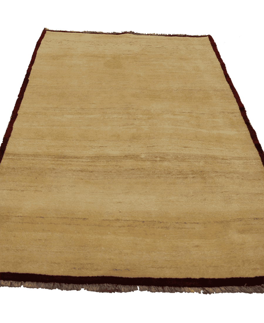 200 x 120 cm Gabbeh Tribal Wool Rug Hand-Knotted Beige Colour - Rugoutlet