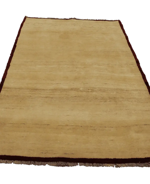 200 x 120 cm Gabbeh Tribal Wool Rug Hand-Knotted Beige Colour - Rugoutlet