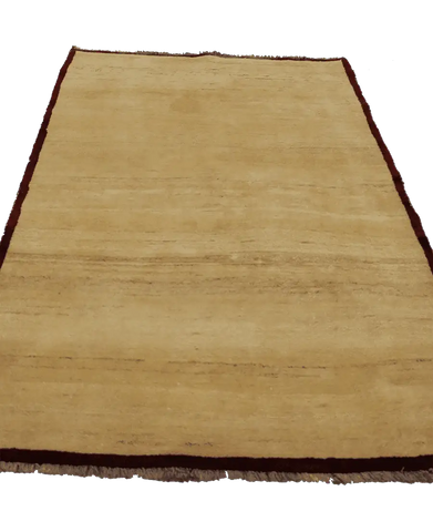 200 x 120 cm Gabbeh Tribal Wool Rug Hand-Knotted Beige Colour - Rugoutlet