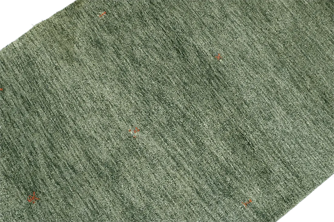 182 x 123 cm (5.97 x 4.04 ft) Gabbeh Tribal Wool Rugs Hand Knotted Green Colour - Rugoutlet