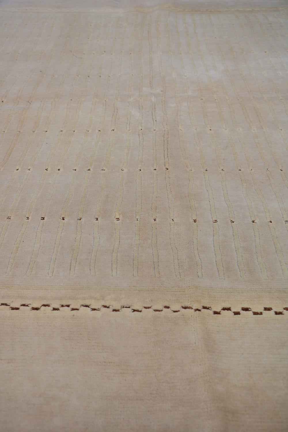 205 x 146 cm Gabbeh Tribal Wool Rug Hand-Knotted Beige Colour - Rugoutlet