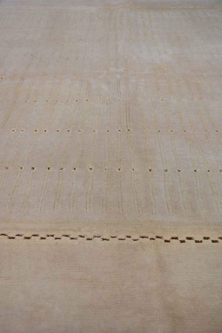 205 x 146 cm Gabbeh Tribal Wool Rug Hand-Knotted Beige Colour - Rugoutlet