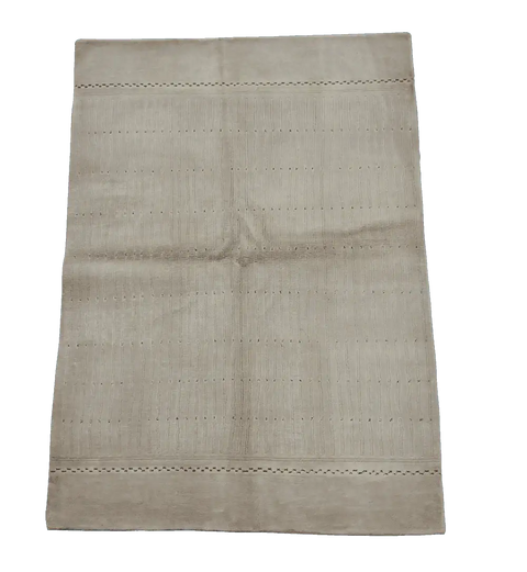 205 x 146 cm Gabbeh Tribal Wool Rug Hand-Knotted Beige Colour - Rugoutlet