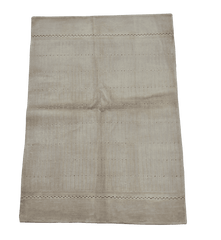 205 x 146 cm Gabbeh Tribal Wool Rug Hand-Knotted Beige Colour - Rugoutlet