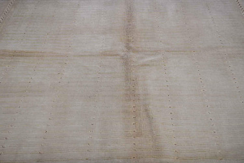 205 x 146 cm Gabbeh Tribal Wool Rug Hand-Knotted Beige Colour - Rugoutlet