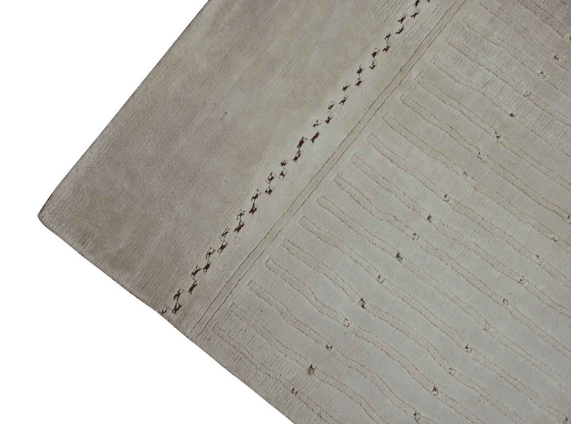 205 x 146 cm Gabbeh Tribal Wool Rug Hand-Knotted Beige Colour - Rugoutlet