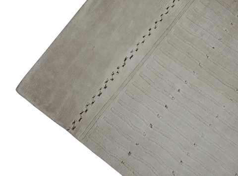 205 x 146 cm Gabbeh Tribal Wool Rug Hand-Knotted Beige Colour - Rugoutlet
