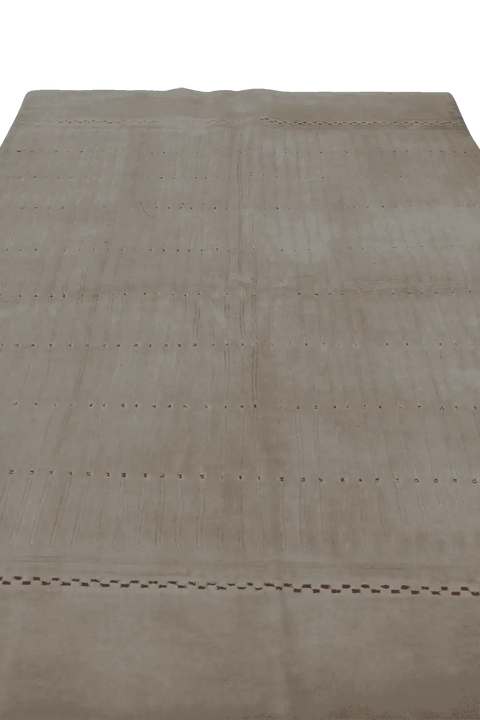 205 x 146 cm Gabbeh Tribal Wool Rug Hand-Knotted Beige Colour - Rugoutlet