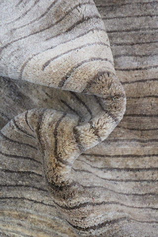 Close-up view of a Gabbeh Tribal Wool Gray Rug