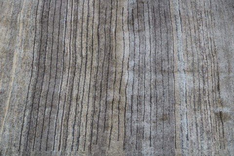 Close-up view of a Gabbeh Tribal Wool Gray Rug