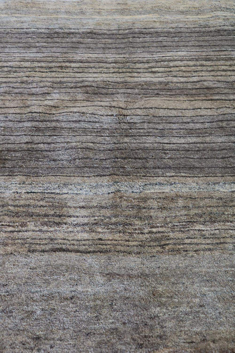 Close-up view of a Gabbeh Tribal Wool Gray Rug