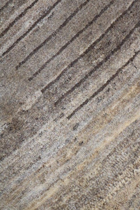 Close-up view of a Gabbeh Tribal Wool Gray Rug