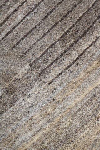 Close-up view of a Gabbeh Tribal Wool Gray Rug