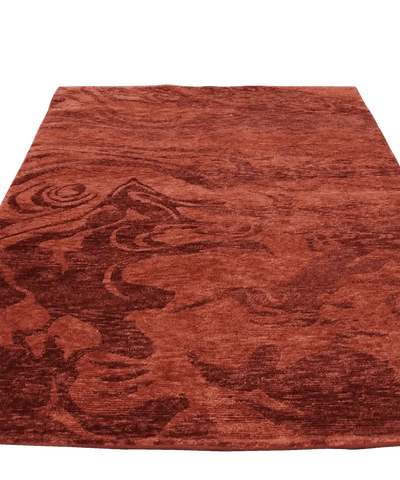 181 x 124 cm (5.94 x 4.07 ft) Gabbeh Tribal Wool Rugs Hand Knotted Peach Colour - Rugoutlet