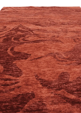 181 x 124 cm (5.94 x 4.07 ft) Gabbeh Tribal Wool Rugs Hand Knotted Peach Colour - Rugoutlet