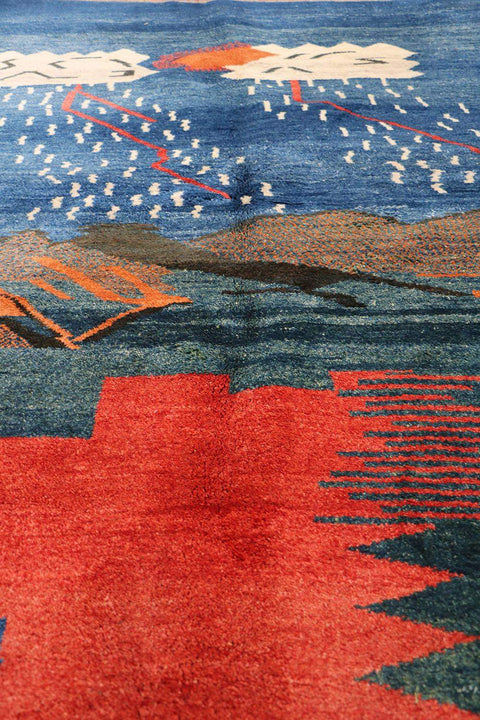 A traditional Gabeh Tribal Wool Rug