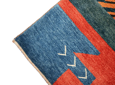 A traditional Gabeh Tribal Wool Rug