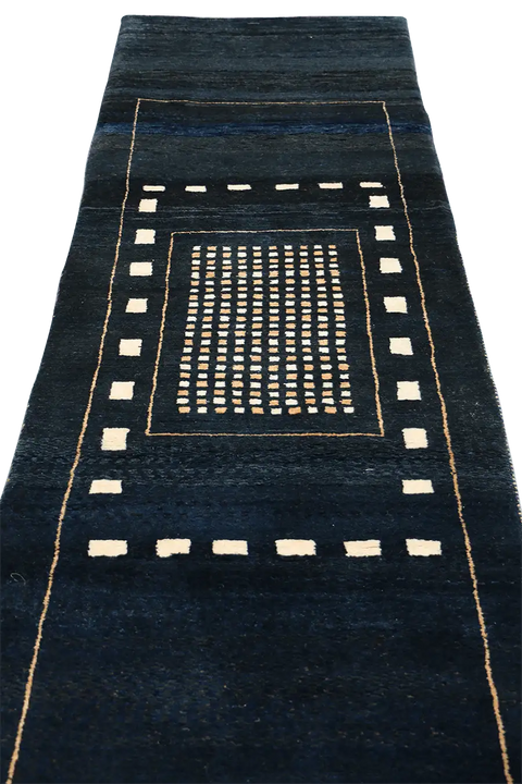 A Gabbeh Runner Tribal Wool Rug