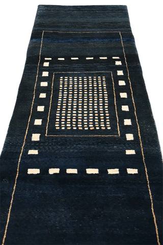A Gabbeh Runner Tribal Wool Rug