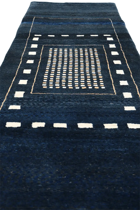 A Gabbeh Runner Tribal Wool Rug