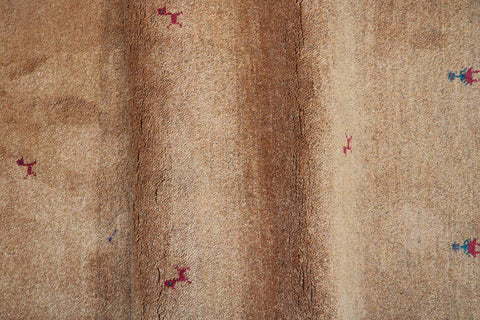 Close-up view of a Gabbeh Runner Tribal Wool Rug 