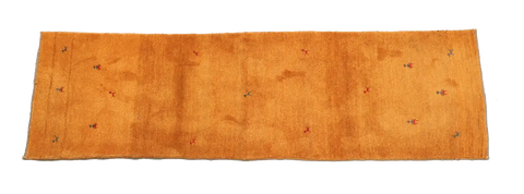 Close-up view of a Gabbeh Runner Tribal Wool Rug 
