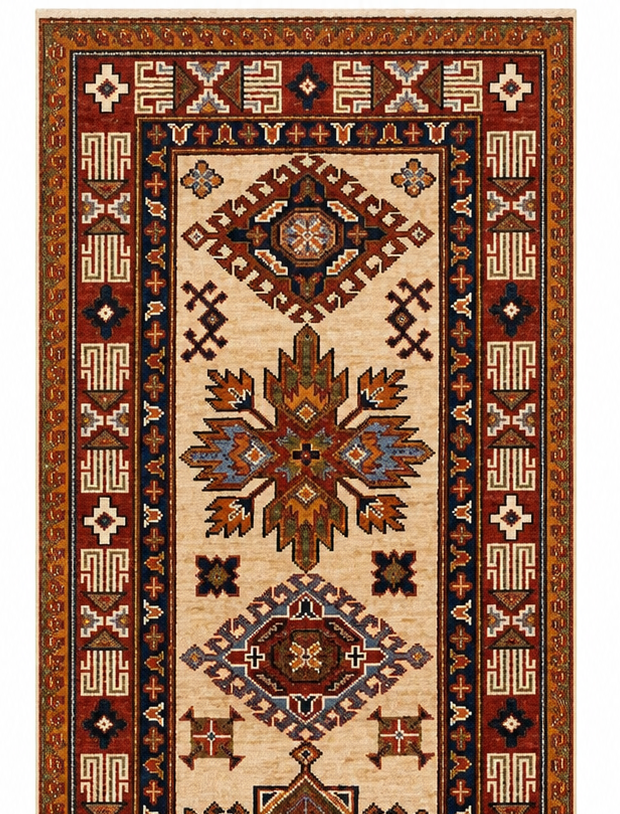 Kazak Natural Dye Wool Runner Rug 170 x 58 cm (5.5 x 1.9 ft)