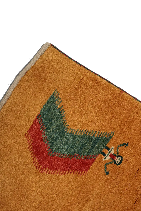 A rectangular Gabbeh Tribal Wool Rug